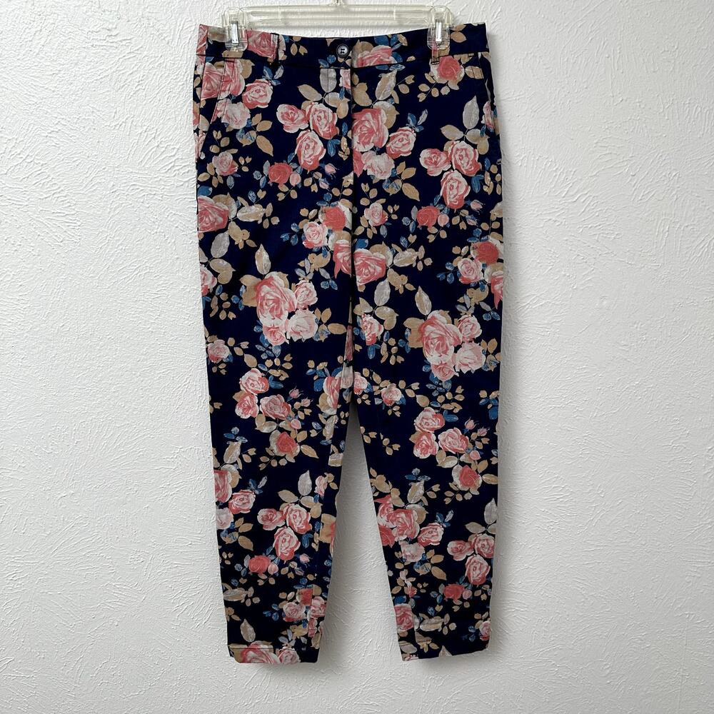 Talbots The Weekend Chino Navy Floral Print